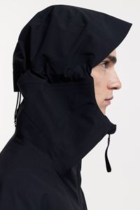 Chaqueta impermeable con capucha para hombre, de softshell, con cuello alto, cierre de cremallera, informal, para exteriores, de invierno, verde, de poliéster. - Product Image 4