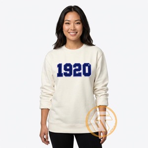 Sudadera de Forro Polar de Algodón Teñido Sólido Bordada a Medida GREEK TREASURES para Mujer, Invierno, Zeta Phi Beta, Sorority Crew, Venta al por Mayor - Product Image 1
