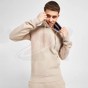 Men's Light <b>Blue</b> Hooded Tracksuit Set Full Sleeve Solid Color Casual Wear Autumn Style With Drawstring Pockets Regular Fit - Product Image 2