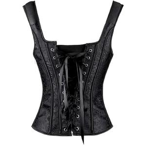 Corset pour femme en brocart et cuir, sexy, gainant, moderne, pour grandes tailles, respirant, prix raisonnable - Product Image 4
