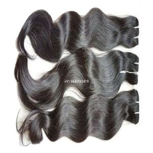 Extensiones de Cabello Humano Remy Indio, Suaves y Limpias, Doble Trama a Máquina, Longitud de 10-30 cm, para Clientes Mayoristas - Product Image 1