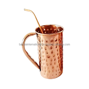 Pure <b>Copper</b> Drinking Hammered Mug With <b>Handle</b> And Polish Finished For Drinking And <b>Kitchen</b> Use <b>Copper</b> Mug Leak-Proof - Product Image 3