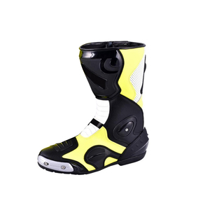 Bottes en cuir de moto pour hommes de qualité supérieure, couleur unique ODM, chaussures de moto antidérapantes, vente en gros, édition 2026 - Product Image 5