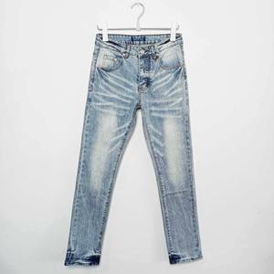 Skinny Washed Denim Jeans Low MOQ Custom Baggy <b>Pants</b> for Streetwear and Daily Casual Wear - Product Image 4