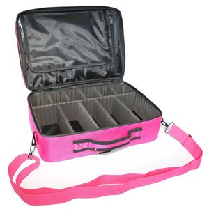 Borsa per Trucco Professionale Multistrato ad Alta Capacità, Portatile da Viaggio, Taglia L con Tracolla, Borse e Astucci Cosmetici YF - Product Image 2
