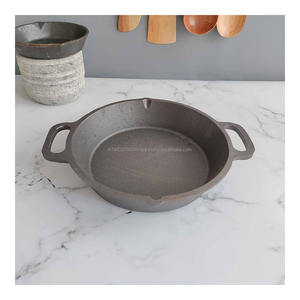 Sartén redonda de bucle de hierro fundido de diseño moderno con doble Mango en línea al mejor precio en India - Product Image 4