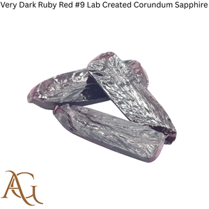 Rojo rubí muy oscuro # 9 bolas de zafiro de corindón cultivado en laboratorio, sintético, de fusión por llama, gema simulada para corte lapidario - Product Image 4