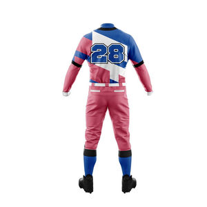 Men Baseball Uniform Set Short Sleeve Sublimated Geometric Print Breathable Polyester Jersey Pants All Seasons Adult Size - Product Image 5