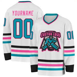 Jersey de Hockey sobre Hielo Sublimado Ligero de Alta Calidad, Personalizado, de Secado Rápido, OEM, Cuello Redondo, Corte Regular, Transpirable para Hombre - Product Image 1