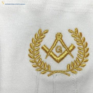 Gants blancs de cérémonie maçonnique sur mesure, tissu de haute qualité, avec service OEM et faible MOQ, fourniture directe d'usine - Product Image 6