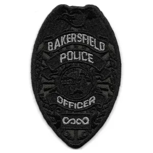 Bakersfield Embroidered Patch <b>Sew</b>-On Black Irregular Shape Woven Fabric Patch - Product Image 1