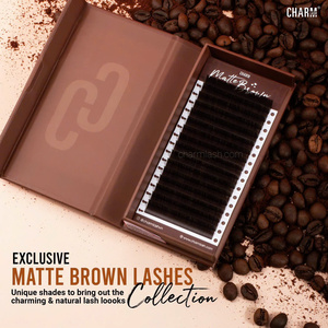 Charmlash Lash Boxes Wholesale Brown Lash Packaging Lash Extention Trays Super <b>Soft</b> Natural Looking Custom <b>Box</b> Various Sizes - Product Image 2