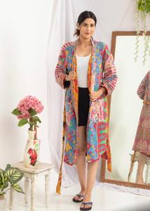 Veste Kantha de haute qualité pour femmes, en coton matelassé, faite à la main, réversible, vintage, imprimé indien, style bohème, vente en gros - Product Image 2
