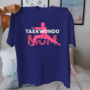 Camiseta de Mujer TAEKWONDO MOM, Informal, Estampada, Tejida, 100% Algodón, Corte Cómodo - Product Image 4