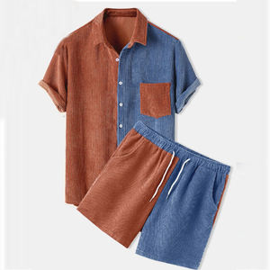 Conjunto de Pantalones Cortos de Pana de Dos Piezas para Hombre, Estilo Moderno, Personalizado, de Verano, Nueva Moda, Gran Venta - Product Image 5