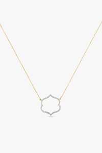 จี้สร้อยคอรูปดอกบัว 14K 18K ทองคำแท้ ประดับเพชรทรงกลมเจียระไนแบบ Pave เพชรเลี้ยงในห้องปฏิบัติการ เครื่องประดับจิตวิญญาณสำหรับใส่ทุกวัน งานละเอียด ขายส่ง - Product Image 3