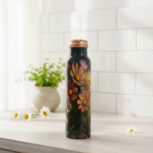 Ensemble de bouteilles de bière en cuivre imprimé, cadeau design, design classique, étanche, grande capacité, compatible lave-vaisselle et micro-ondes, bouchons à poussoir - Product Image 4