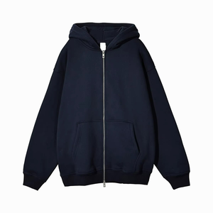 <b>Plain</b> Fleece Sweatshirt <b>Hoodies</b> Heavyweight 2 Way Zipper <b>Hoodies</b> Men High Quality Cotton Heavyweight Pullover <b>Hoodies</b> For Men's - Product Image 2