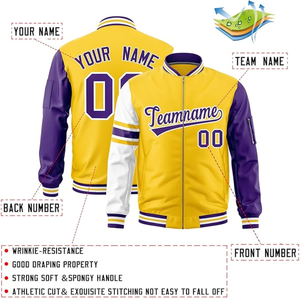 Vestes universitaires pour hommes HOOD CREW, manches en simili cuir, style Letterman, veste de baseball pour garçons, personnalisable, vente en gros - Product Image 5