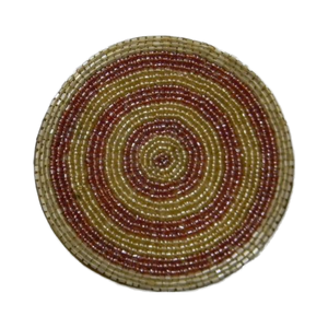 Handmade Custom Embroidery Beadwork Waterproof European Style Coasters Unique Glass Home Entertaining <b>Set</b> Promotional - Product Image 1