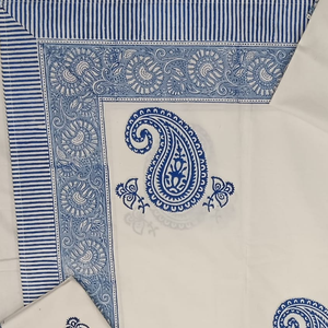 Jaipur Hand <b>Block</b> Printed Floral Pure Cotton Indian <b>Bed</b> Sheet Set Wholesale Durable Skin Friendly Non Toxic Dyes Home Hospital - Product Image 3