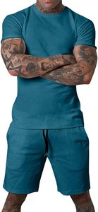 Conjuntos de Camiseta y Pantalones Cortos Casuales de Verano para Hombre, MOQ Bajo, Secado Rápido, Transpirables, 100% Algodón, Ropa Deportiva, Opciones Personalizables, Alta Calidad - Product Image 4