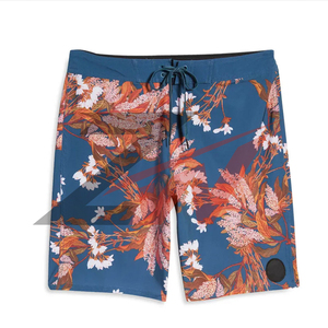 En gros, Maillots de bain pour garçons à séchage rapide et respirants, avec imprimé motif feuilles tissées, cordon de serrage, taille mi-haute, vêtements de plage, Fourniture d'usine - Product Image 3