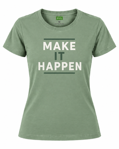 T-shirt pour femme en coton et élasthanne, coupe ajustée, manches courtes, compressé et extensible - Product Image 1