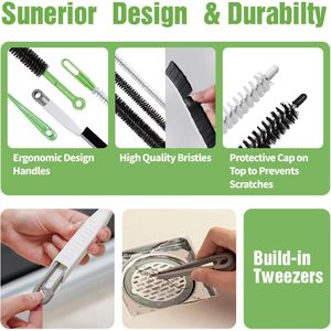 4pcs Flexible Cleaning <b>Brush</b> Set Multi-Use Lint <b>Dust</b> Remover for Dryer Vents Fridge Coils HVAC Systems in Tight Spaces - Product Image 6