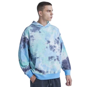 เสื้อฮู้ดดี้ผ้าฝ้ายแท้ 100% ลายมัดย้อม ขายส่ง คุณภาพสูง แห้งเร็ว สำหรับผู้ชาย - Product Image 1