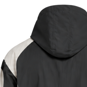Mens Charcoal Black Neutral Nylon Quarter Zip <b>Hoodie</b> Shorts Set Colorblock Athletic Gym <b>Running</b> Casual Sports Outfit - Product Image 4