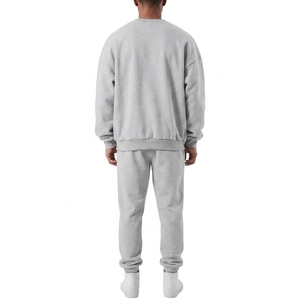 Custom Green Men's Casual Breathable <b>Lightweight</b> <b>Hoodie</b> Cargo Jogger Tracksuit Set Screen Printed Cotton Fleece Training Leisure - Product Image 5