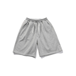 Pantalon large à taille haute en molleton français 340 grammes avec logo personnalisé pour homme, avec short intégré élastique - Product Image 5