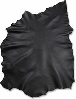 Véritable peau de mouton pleine fleur noire pour confection de vêtements
