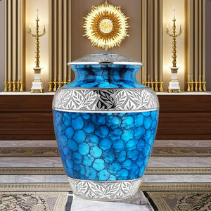 โกศบรรจุอัฐิสีน้ำเงิน สไตล์อเมริกัน/ยุโรป คุณภาพพรีเมียม ขนาด 10 นิ้ว เป็นมิตรกับสิ่งแวดล้อม ทนทาน ใช้งานได้ยาวนาน - Product Image 1