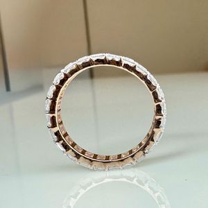 Premium Emerald Cut Lab Grown Diamond <b>Full</b> Eternity Band <b>Ring</b> 10K Solid Gold Engagement Wedding Surprise Band For Lover - Product Image 4