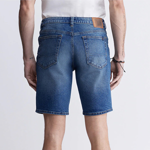 Pantalones Cortos de Mezclilla Azul para Hombre, de Alta Calidad y Bajo Precio, Estilo Básico, con Dobladillo Enrollado y Borde Crudo, Estilo Urbano - Product Image 4