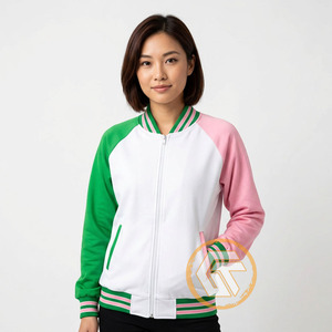 TRÉAUX GÉNÉTIQUES GÉNÉTIQUES GREECS Alpha Personnalisé |   Blouson universitaire en molleton de coton Kapa brodé avec fermeture éclair, style Sorority High Autumn Stand - Product Image 2