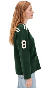Cárdigan de Punto para Mujer, Manga Larga, Cuello en V, Rayas de Color en Contraste, Número 324, con Bolsillo, Estilo Casual, para Todas las Temporadas - Product Image 2