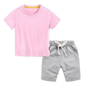 Conjunto de Camiseta y Pantalones Cortos de Algodón para Niños, Ropa Cómoda para Uso Diario, Conjunto de Dos Piezas para Niños, Camiseta y Pantalones Cortos de Algodón Suave - Product Image 3