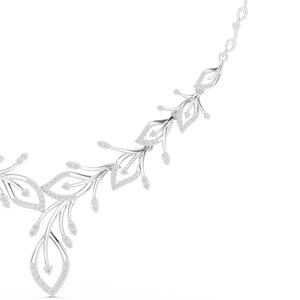 Collar Elysian Vine Sparkle de oro blanco de 10 quilates - Product Image 3