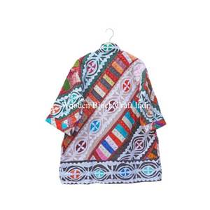 Kimono único y antiguo de algodón puro con diseño de calado, hecho a mano, multicolor, para niñas, diseño de calado para el invierno. - Product Image 5