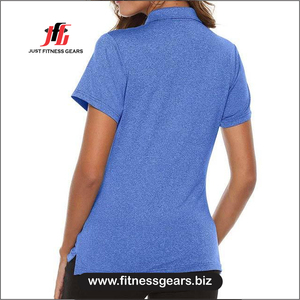 JUST FITNESS GEARS เสื้อผู้หญิงรุ่นใหม่ สีพื้น แห้งเร็ว ระบายอากาศได้ดี ผลิตจากโพลีเอสเตอร์/คอตตอน  รับสกรีนโลโก้ด้านหน้าได้ตามต้องการ - Product Image 2