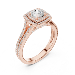 แหวนทองคำขาว 14K ประดับเพชรทรงกลมเพาะเลี้ยงในห้องปฏิบัติการสำหรับผู้หญิง สวมใส่ในงานปาร์ตี้ |   เพชรที่เพิ่งเพาะเลี้ยง - Product Image 4