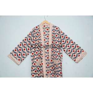 Kimono Floral 100% Algodón para Mujer, Talla Única, con Forro en la Parte Delantera, Elegante y Romántico, Ropa de Dormir Cómoda - Product Image 2