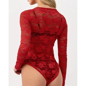 Body de Mujer de Malla Transparente, Cómodo, de Alta Elasticidad, Estilo Sencillo, para Uso Diario Informal - Product Image 2