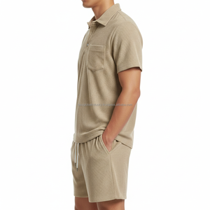 Conjunto de Dos Piezas para Hombre, Color Caqui, Transpirable, Personalizado, OEM, Venta al Por Mayor - Product Image 4