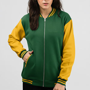 Chaquetas Varsity de Algodón Bordadas Personalizadas para Mujer, Ropa de Invierno Moderna y Elegante, Diseño de Moda - Product Image 1