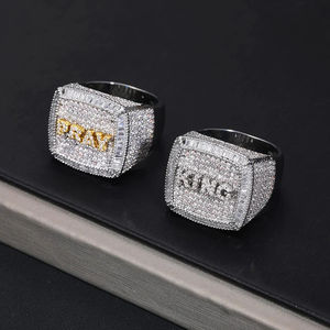 Anillo de Diamantes de Oro Blanco para Hombre, Corte Baguette, Estilo Hiphop, Uso Diario, Diamantes Naturales Color G - Product Image 3