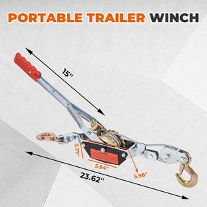 Tirador de engranajes de acero de alta resistencia con trinquete para ATV, UTV, embarcaciones, vehículos marinos y elevadores automotrices - Product Image 4